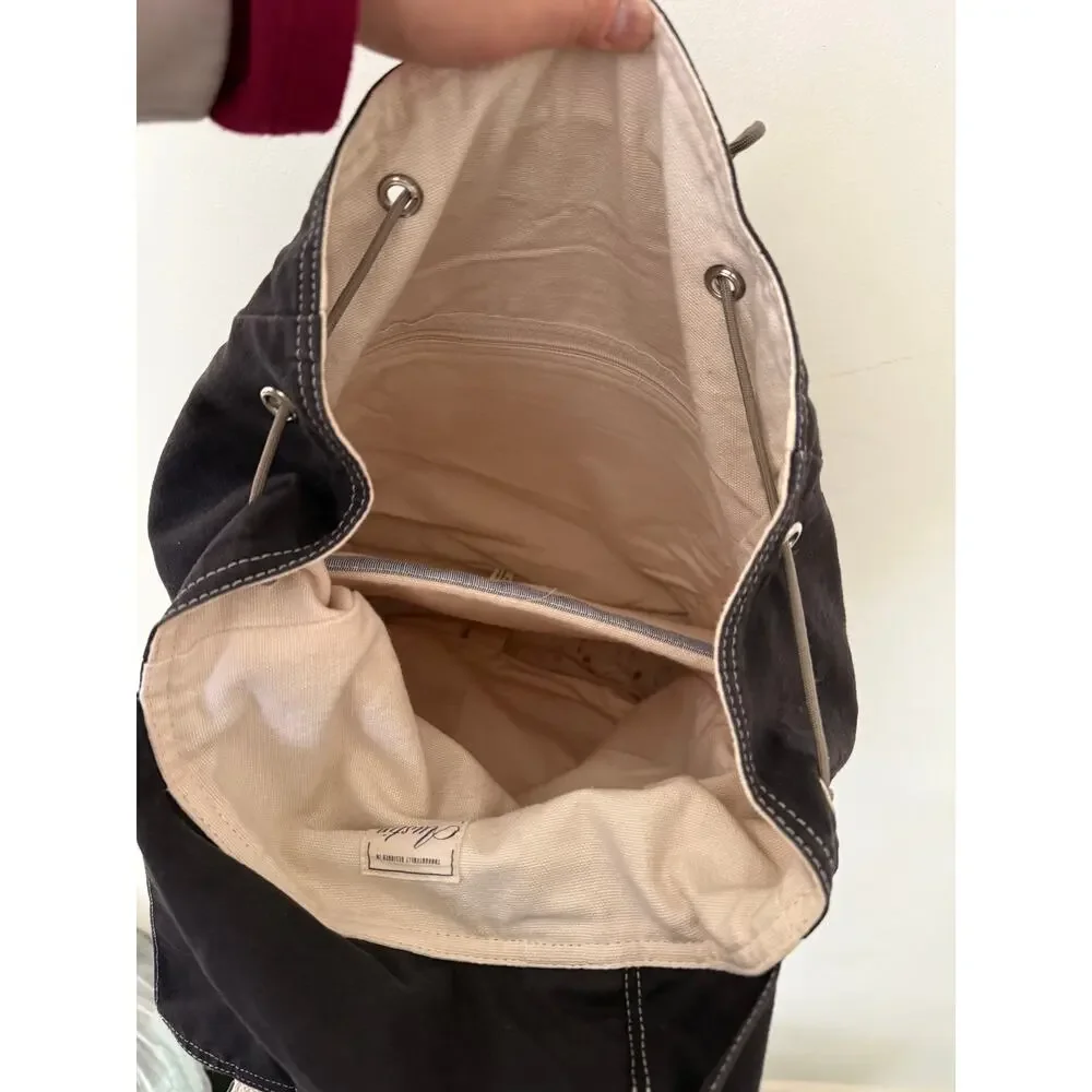 Esperos Carry Hope Brown Classic Canvas Backpack Adjustable Strap Padded Laptop